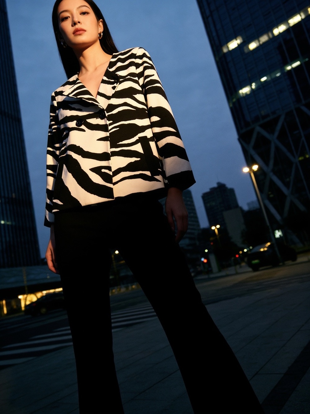 Black & White Zebra Print Jacket